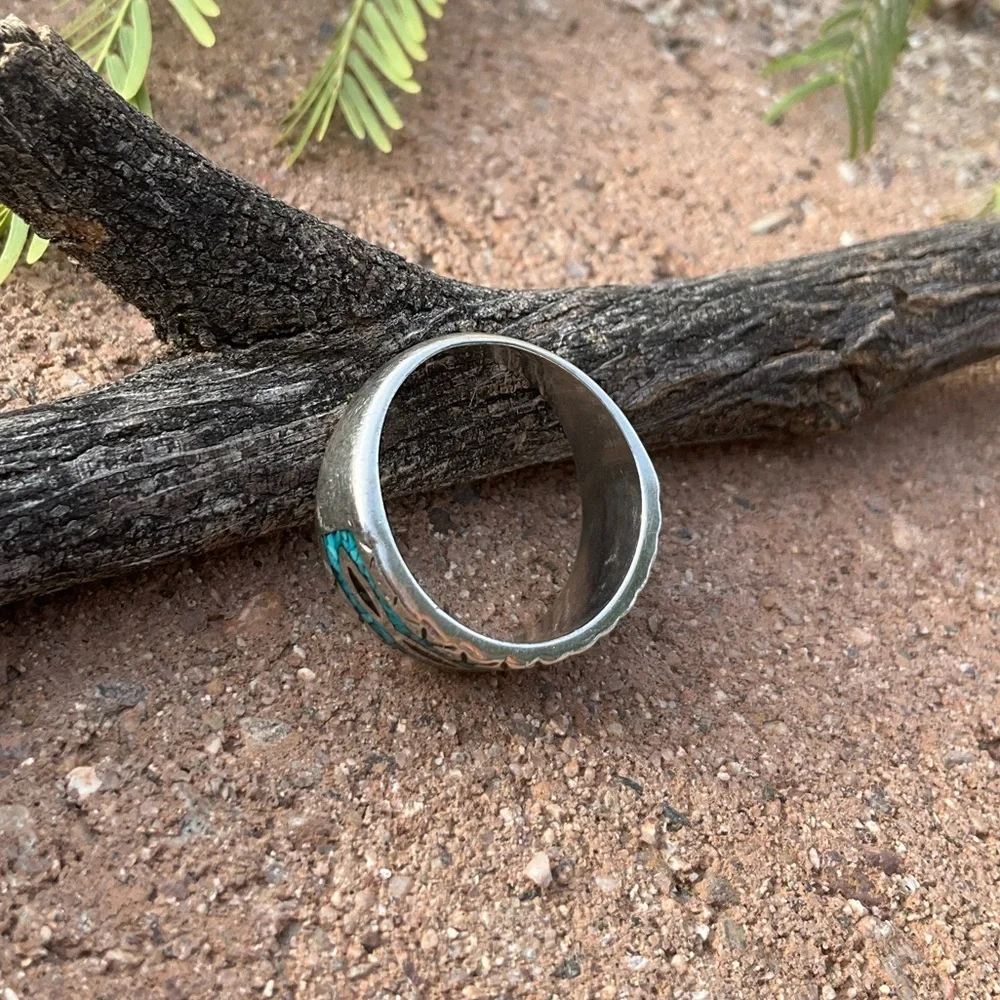 Native American Turquoise Band - Picture 4 of 7